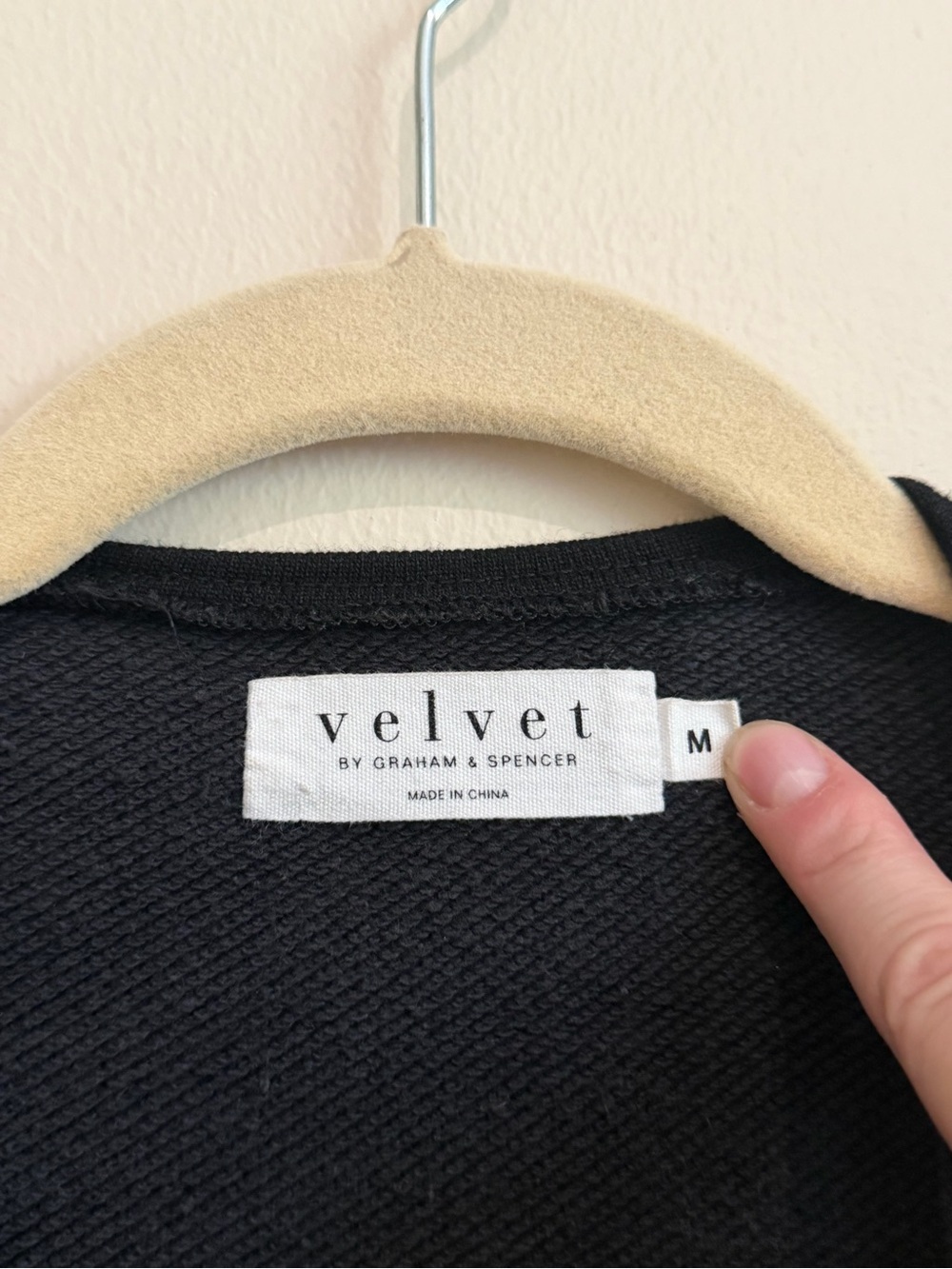 Velvet by Graham & Spencer Black Drape Faux Shearling Knit Open Front Jacket M - Picture 7 of 12